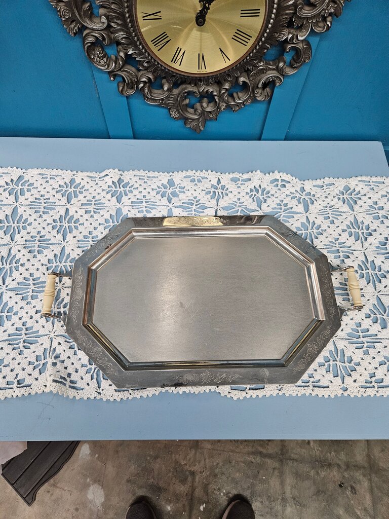 Vintage Silver Plated Serving Tray