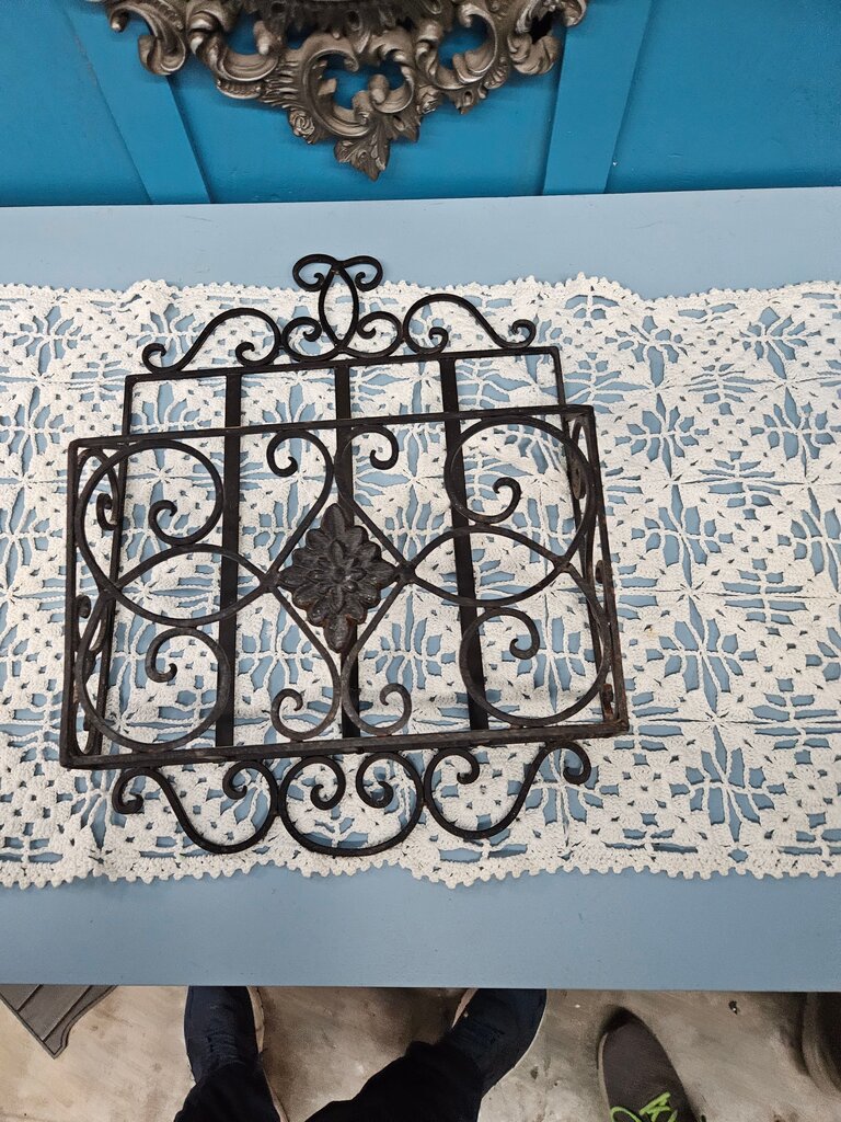 Vintage Wrought Iron Wall Pocket Magazine/Cook Book/Newspaper