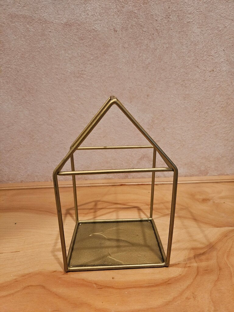 Pair of Open Gold Geometric House Decor Set Candle holder/table design