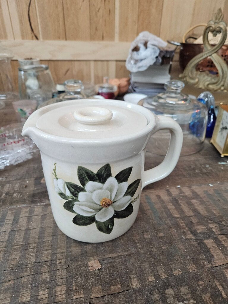 Ceramic Magnolia Flower Pitcher