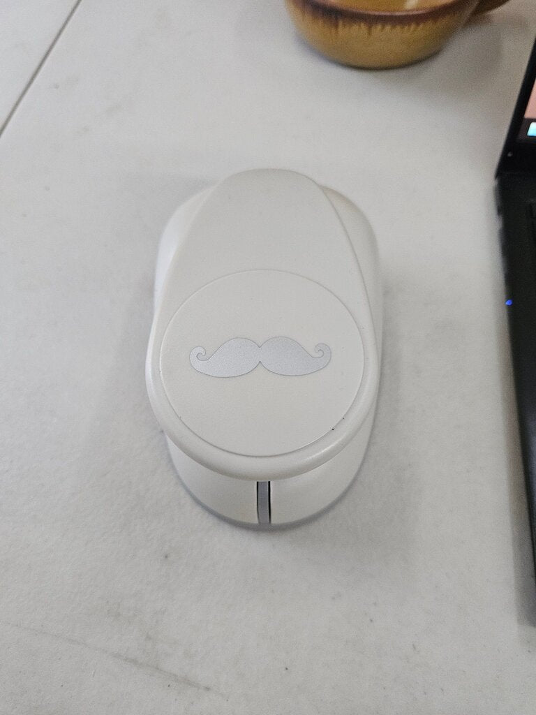 White Mustache Paper Punch