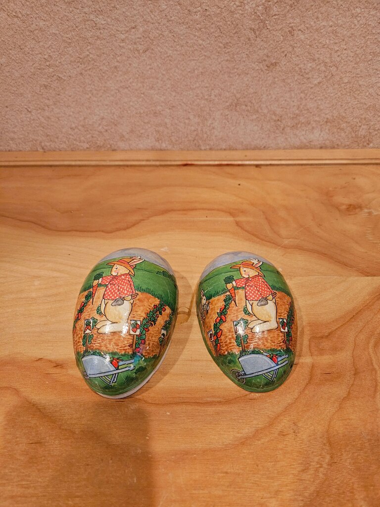 Egg Candy Container West German Made -Easter Gift, Props, Display, Decor
