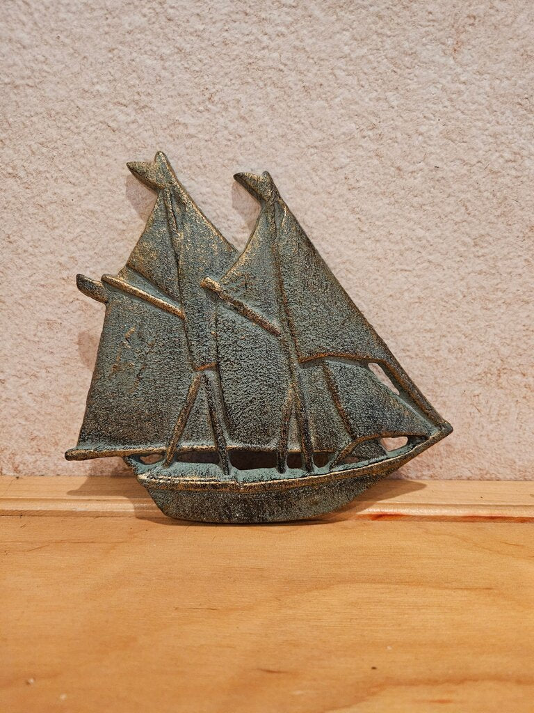 Cast Iron Sailing Ship Decoration