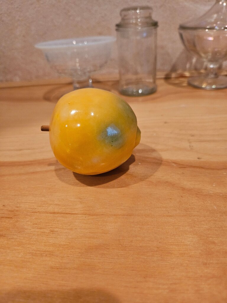 Vintage Alabaster Hand Carved Stone Fruit Realistic