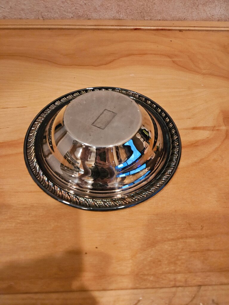 Decorative Silver Plated Serving Bowl