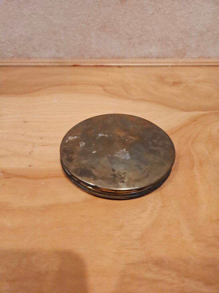 Vintage Compact Mirror with Puff