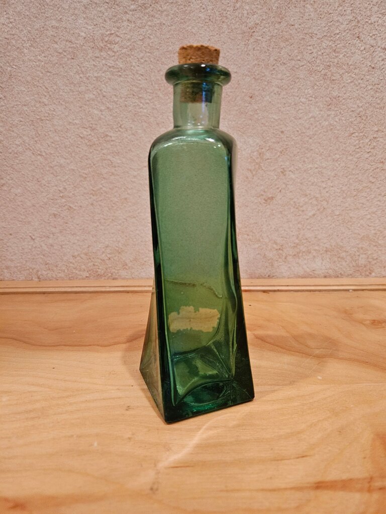 Vintage Green Glass Bottle