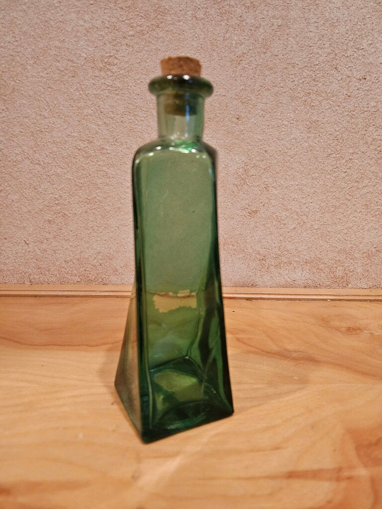 Vintage Green Glass Bottle
