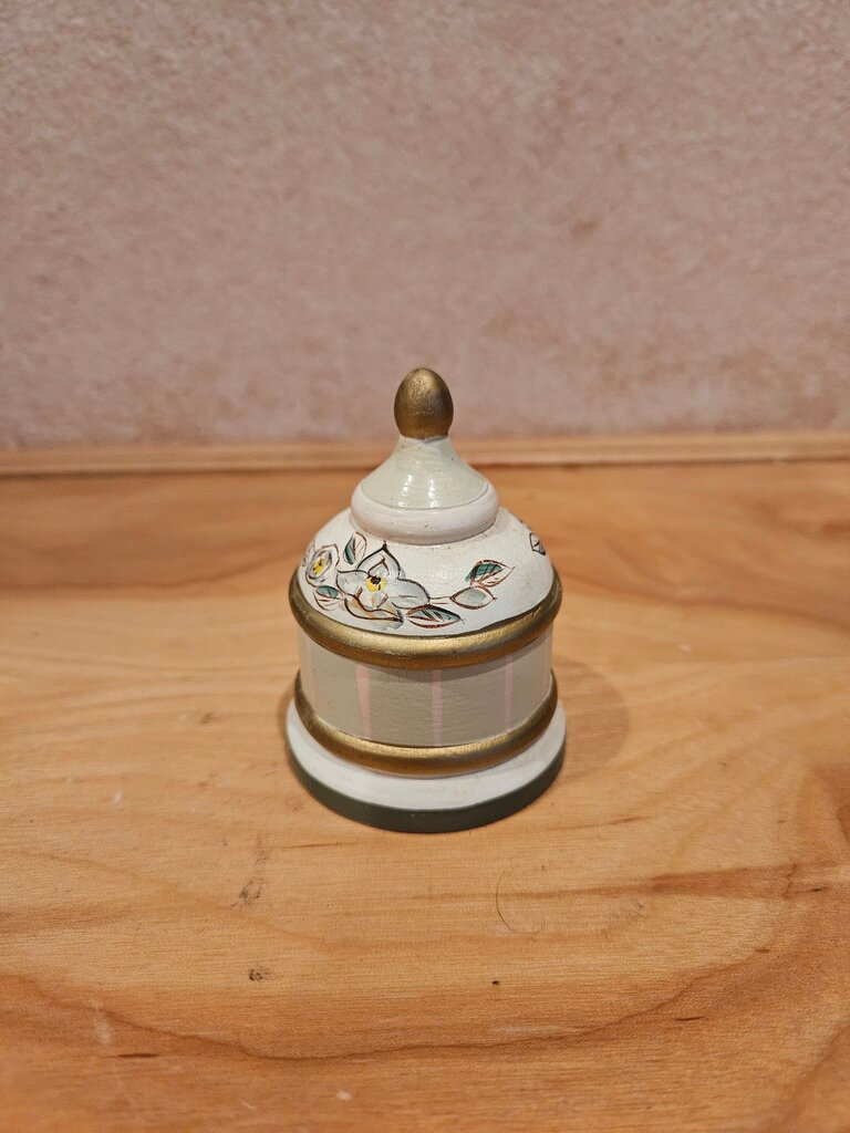 Glass Apothecary Dresser Jar/Decorative Vintage Trinket Box/tea storage container