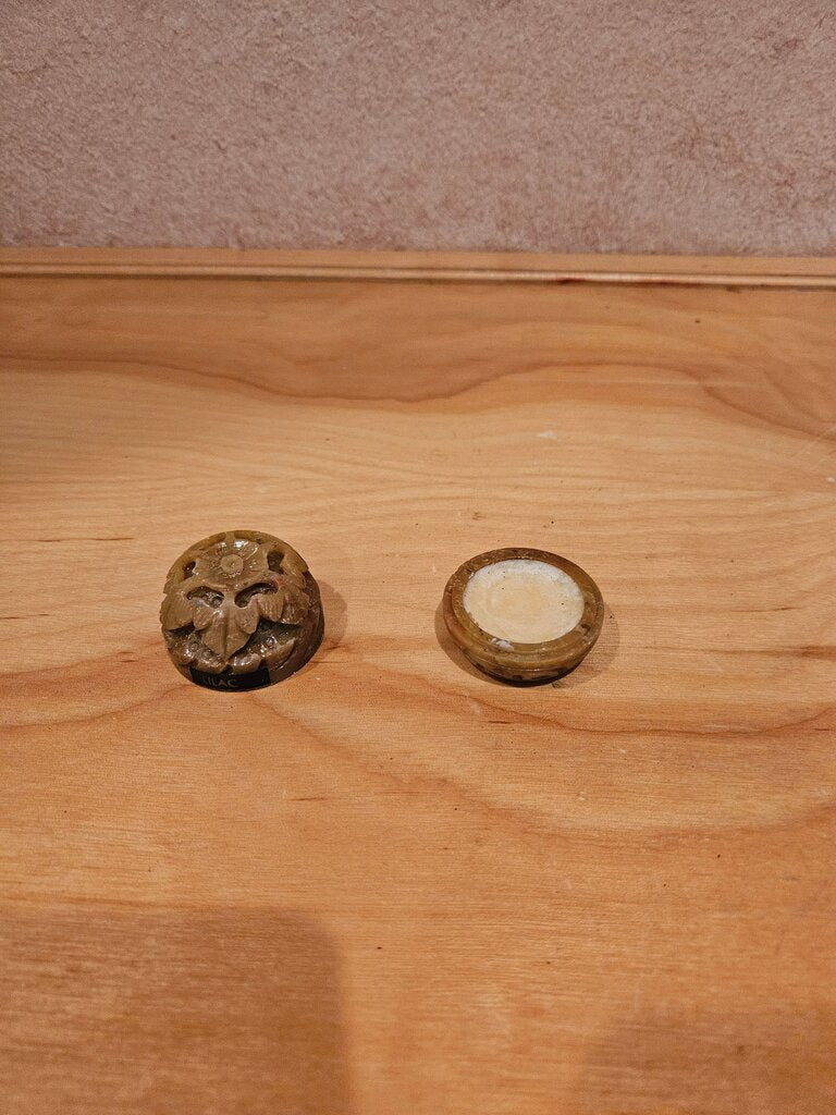 Perfume bottle, stone jar, carved, Song of India