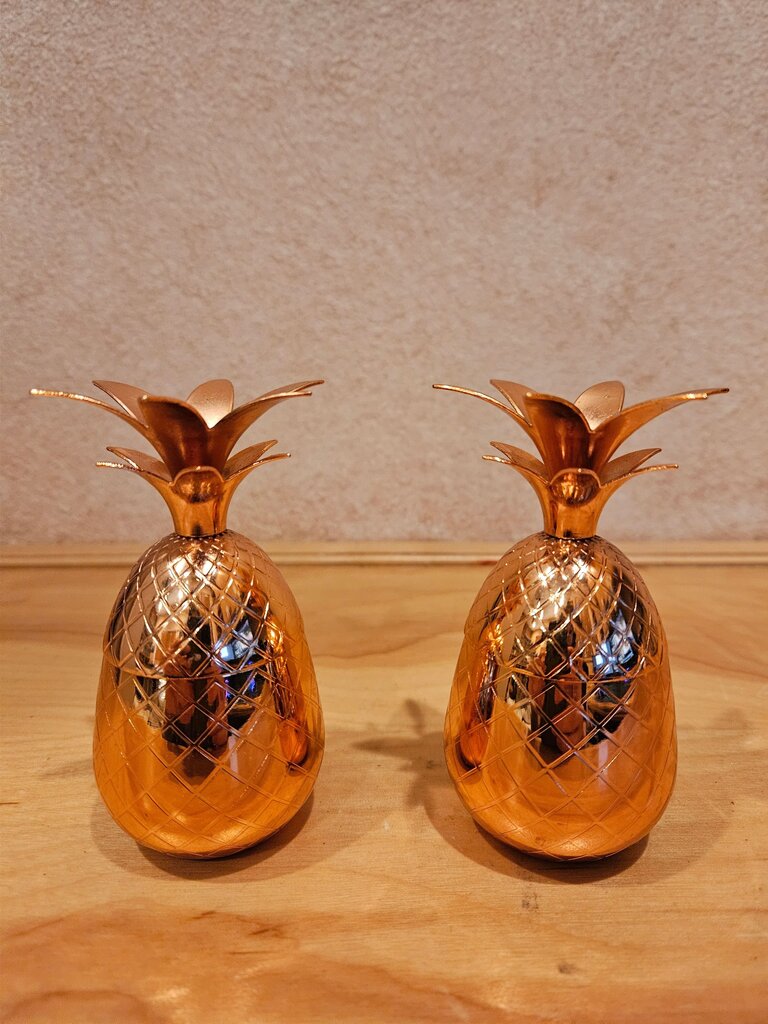 Pineapple Shaped Copper Drinkware Set