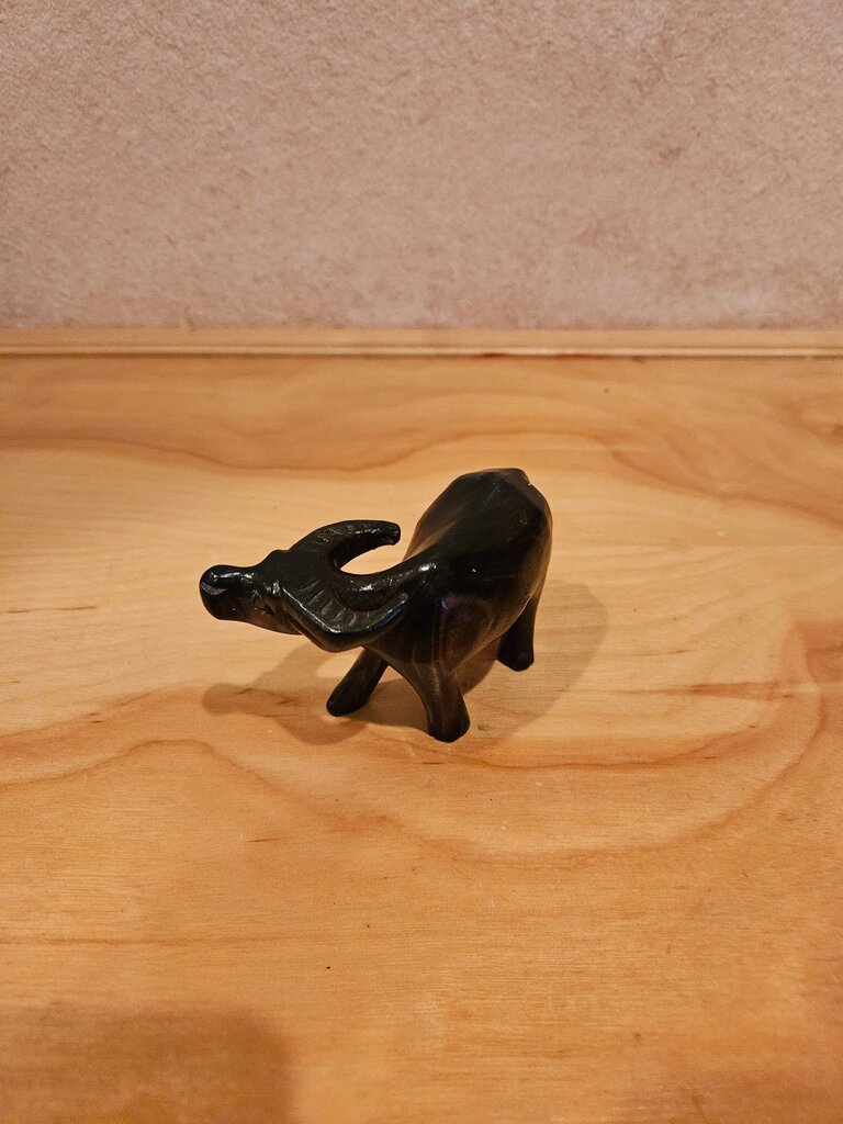 Vintage Wooden Hand Carved African Water Buffalo