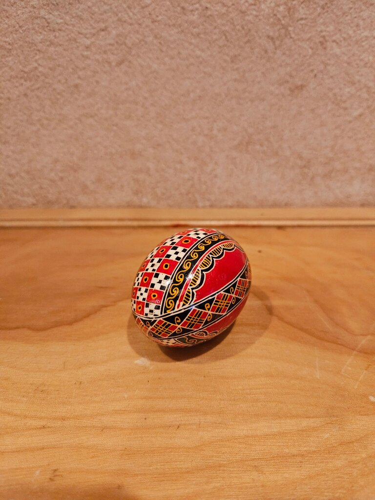 Geometric pysanka floral Hand made Hutsul Ukrainian Easter Egg