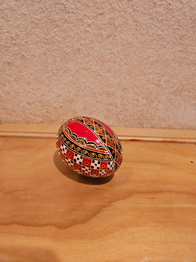 Geometric pysanka floral Hand made Hutsul Ukrainian Easter Egg