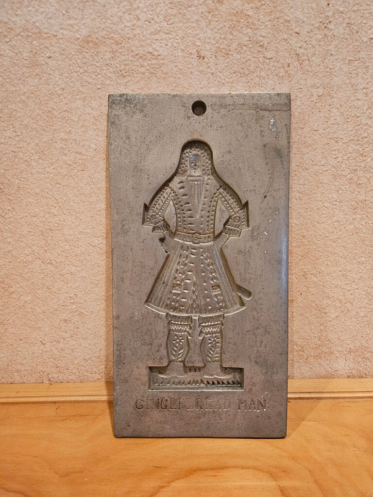 Vintage Cast Aluminum Gingerbread Man Cookie Mold