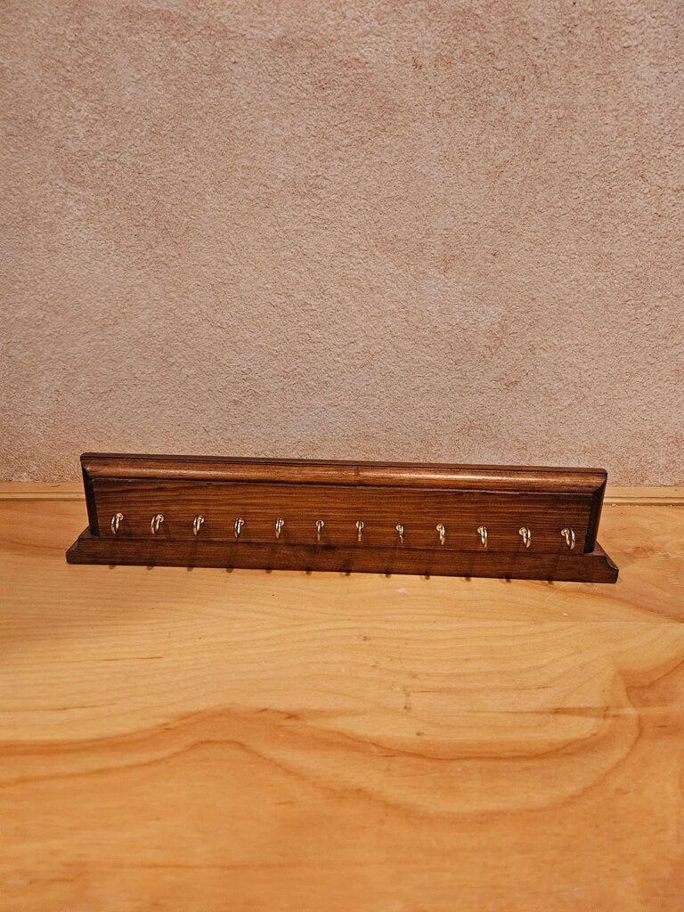 Vintage Wooden Shelf and hooks for Keys/jewelry Holder Rack