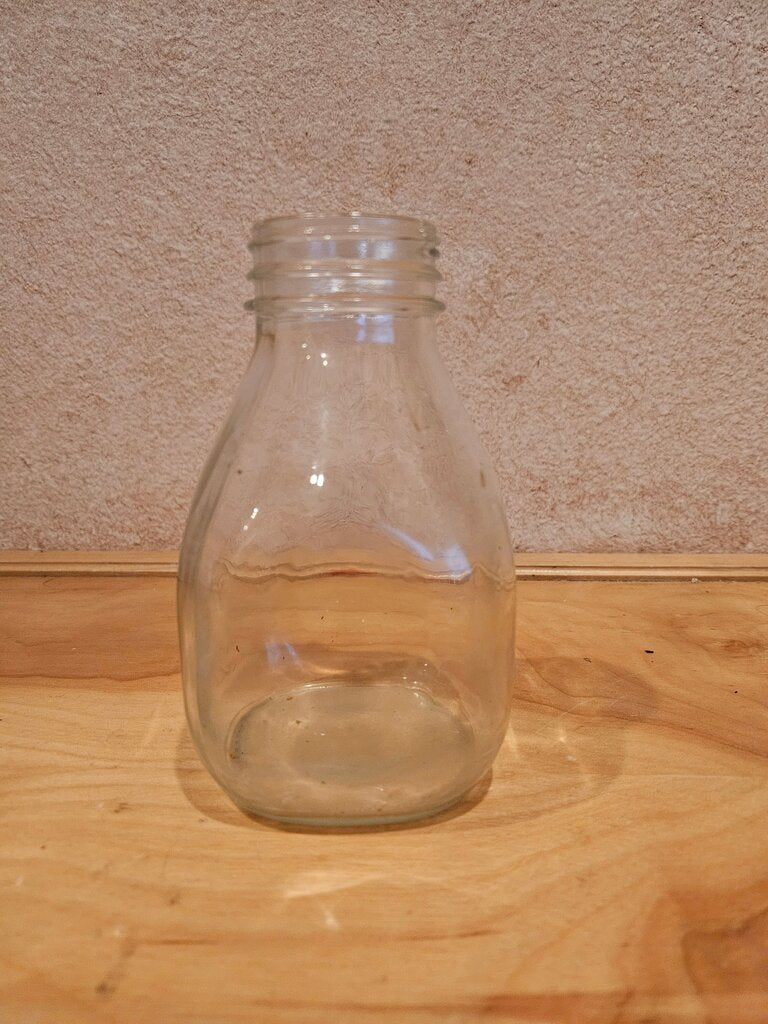 Vintage Mini Glass Milk Bottle
