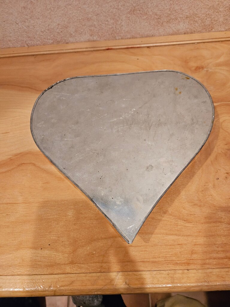 Rustic Heart-Shaped Metal extra large cookie cutter/Tray