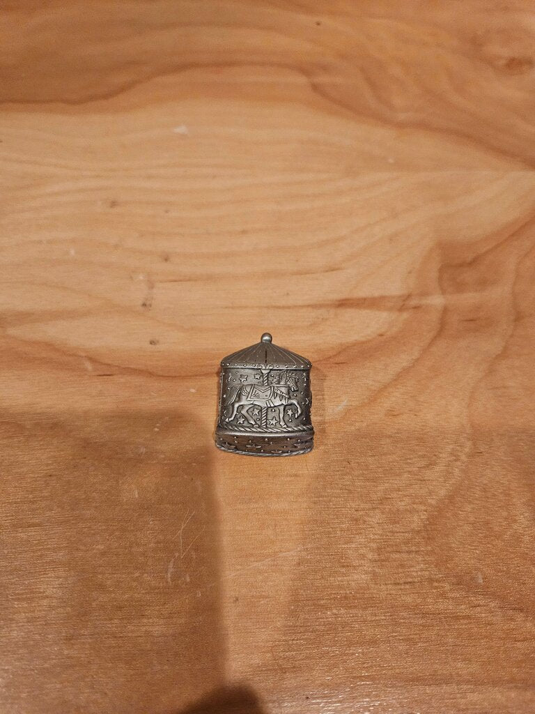 Vintage Carousel Ms Dee Miniature Box Pewter Horse Love Makes The World Go Round