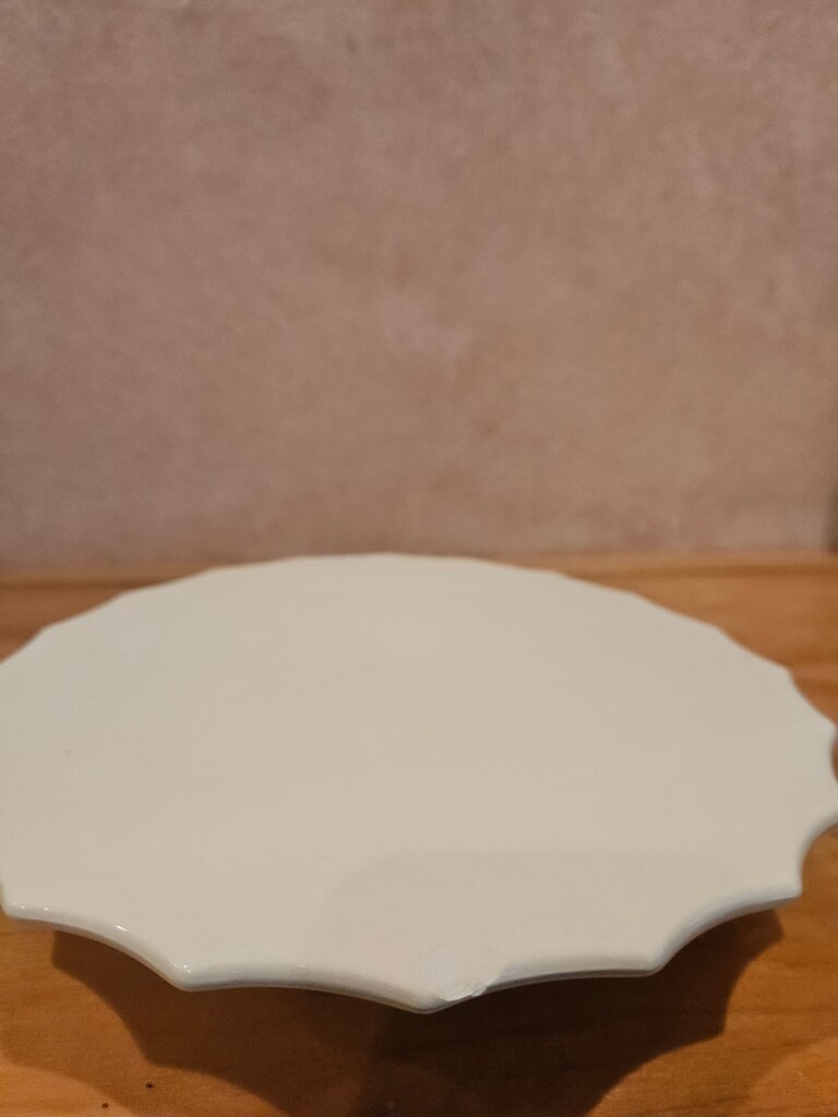 Cake Stand White Pedastal Decorative Serving Dish cloche riser
