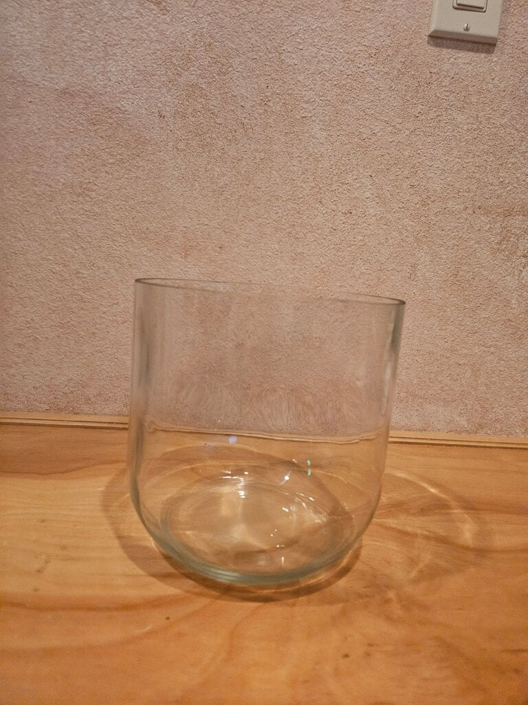 Clear Glass Container/riser/vase/ice bucket table decor AS IS