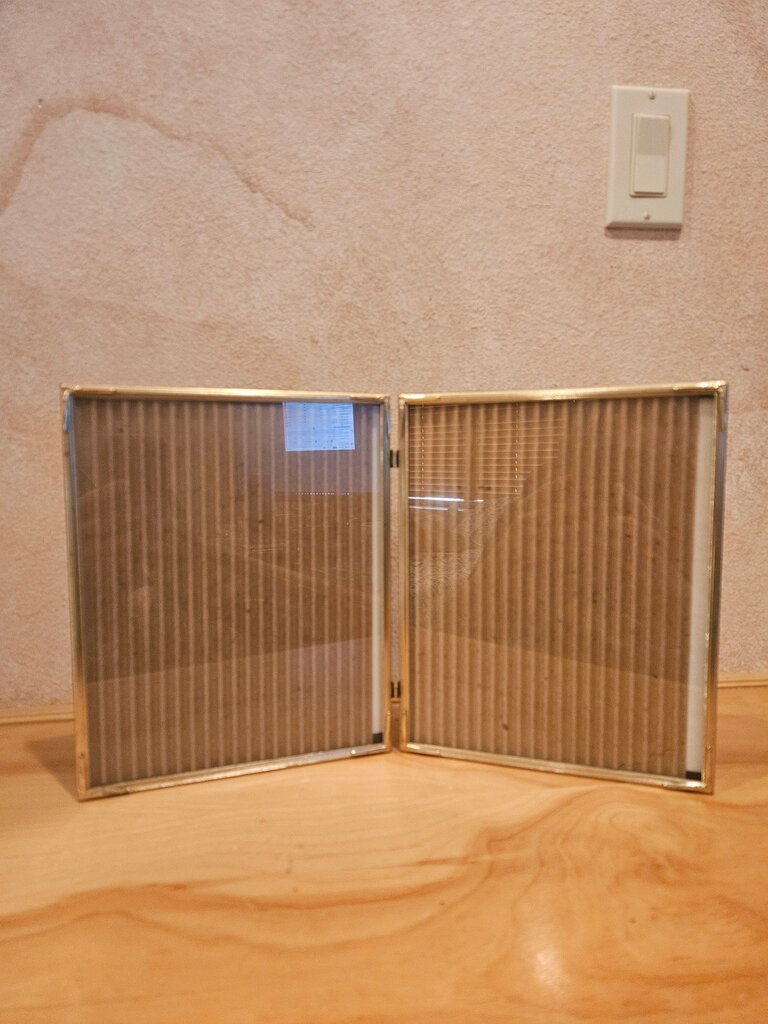 Vintage Double Photo Frame 8x10 Vintage Fancy Frame Family Glass Frame Holds 2 8x10s Photo Brass Frame Elegant Photo Frame