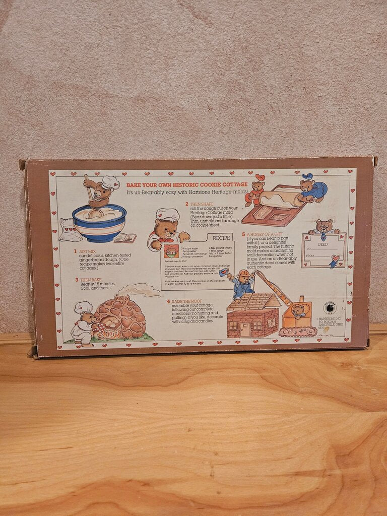 Vintage Hartstone Log Cabin Vookie Mold kit with box