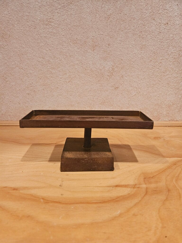 Vintage Primitive Metal Display Stand candle holder riser