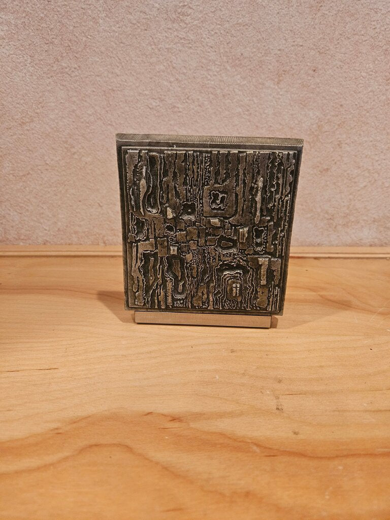Vintage 60s Abstract Matina Brutalist Bookend Mid Century Modern Paul Evans Style
