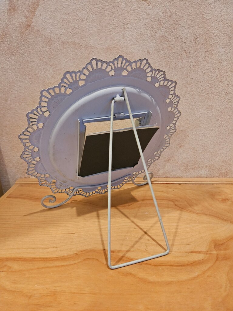 Metal Decorative Picture Frame Holds 5x5 Picture Distressed Cottage Core