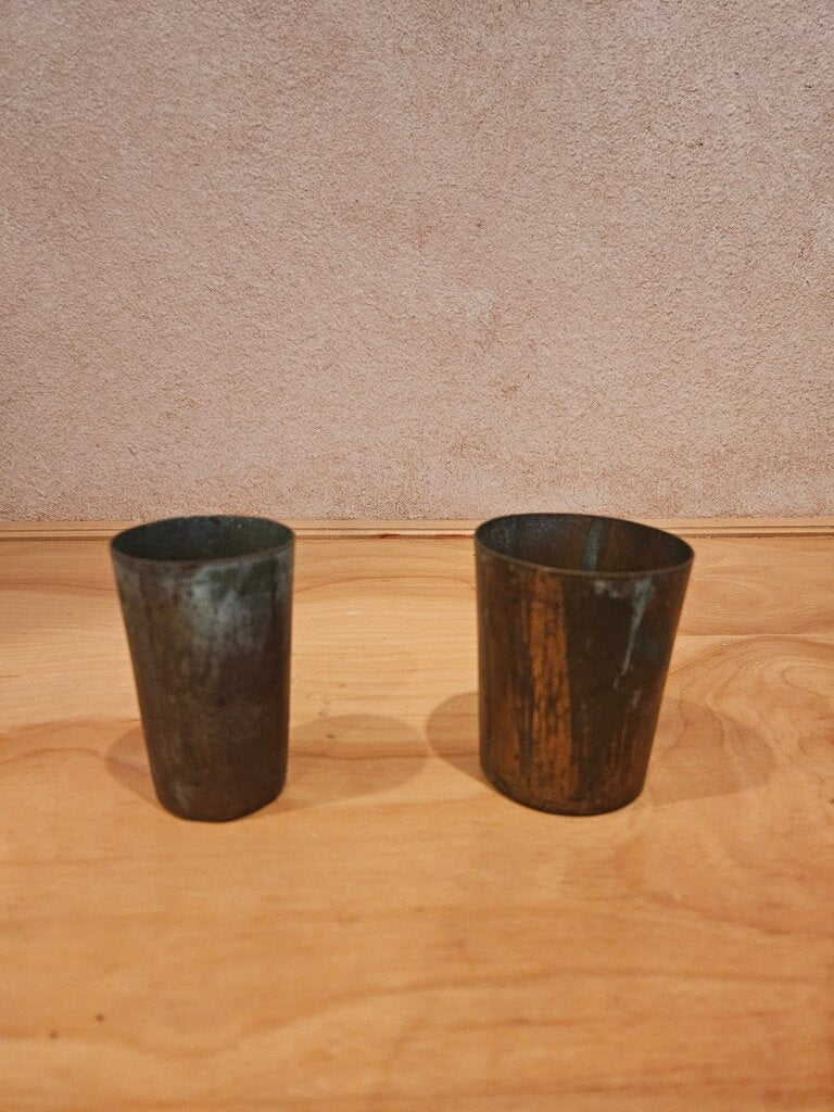 Antique Metal Drinking Cups Set