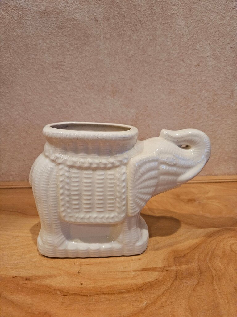 Ceramic Bisque Elephant Vase - DIY Elephant Statue - Home and Garden Decor - Unique Elephant Lover Gift