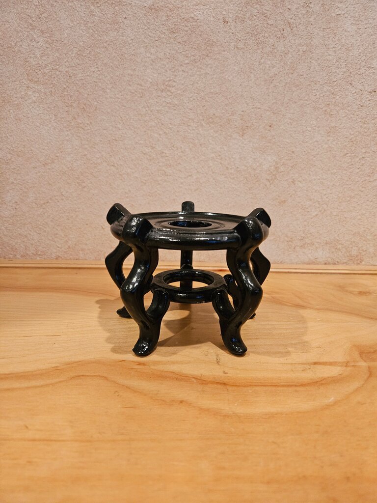 Black Lacquer Wood Ming Style Plant Stand Base Fish Bowl/ Plant Stand/riser/display