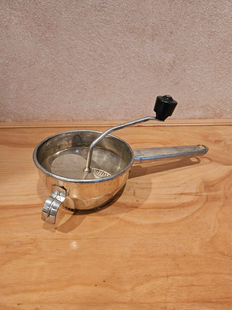 Antique Foley Food Mill / Vintage Silver Food Mill by Foley