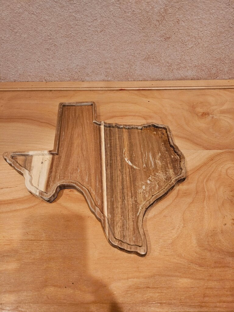 Texas Shaped Wooden Cutting Board