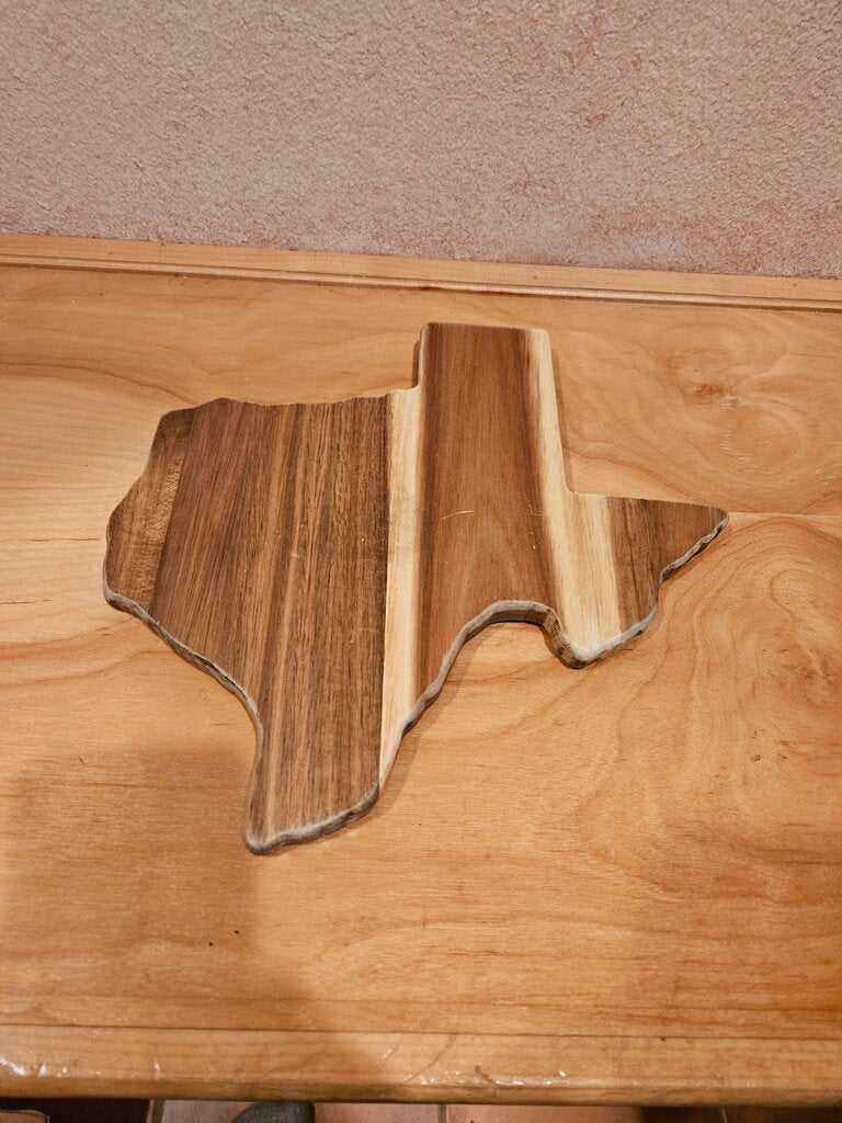 Texas Shaped Wooden Cutting Board