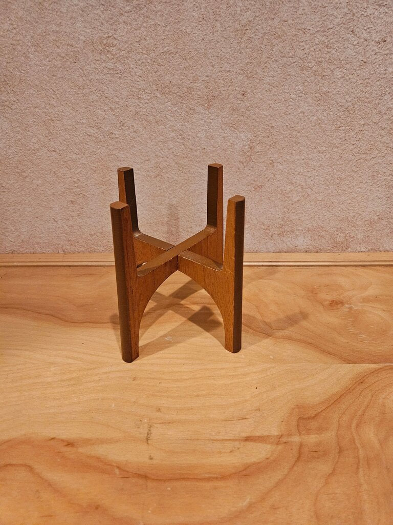 Mid-Century Modern Wooden Stand/ plant holder/rock display/riser