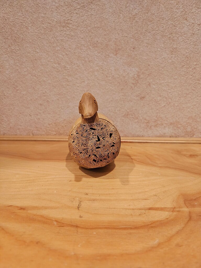 Large Vintage Duck Hand Carved Wood Duck Figurine Decoy Duck Bamboo Folk Art Country Farmhouse Home Decor Bird Lover Gift Duck