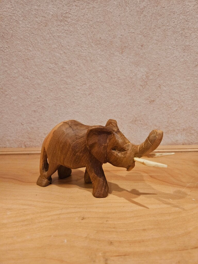 Handcrafted Wooden Elephant Figurine