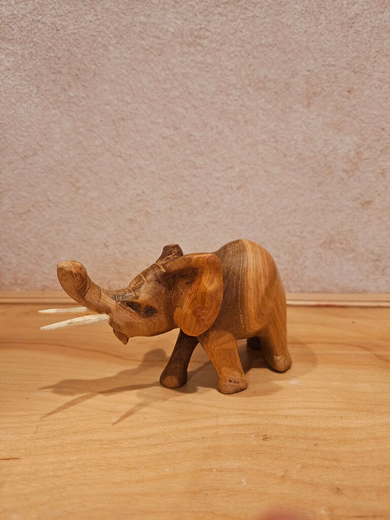 Handcrafted Wooden Elephant Figurine