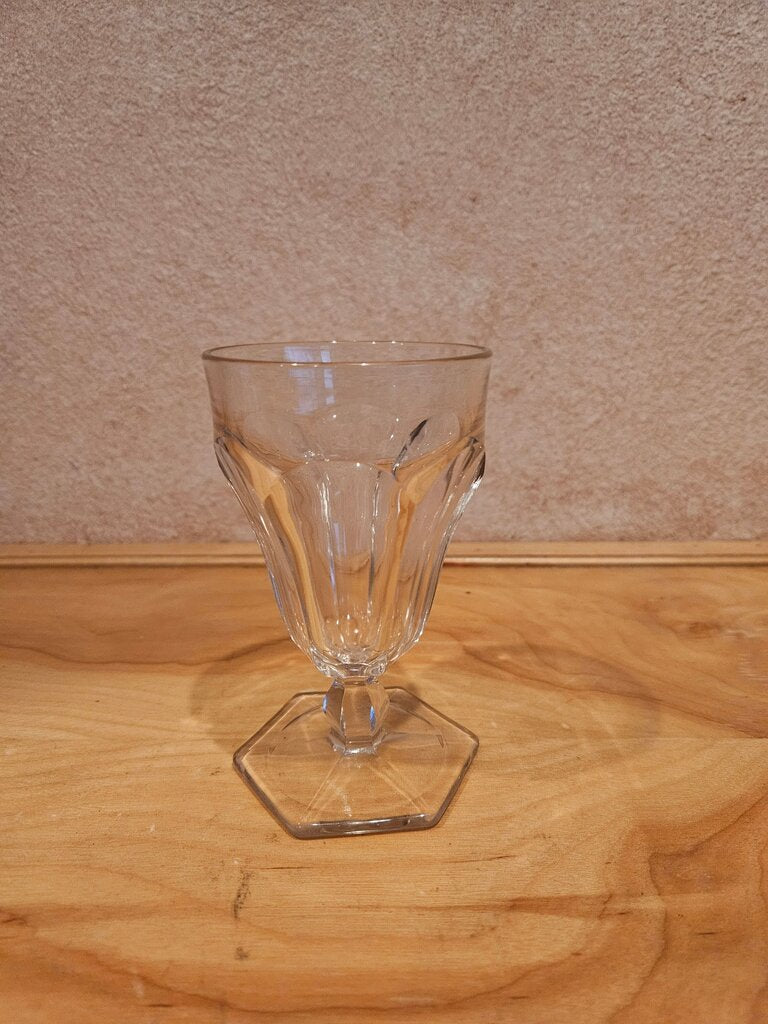 Vintage Glass Ice Cream Bowl. Classic Fluted And Footed