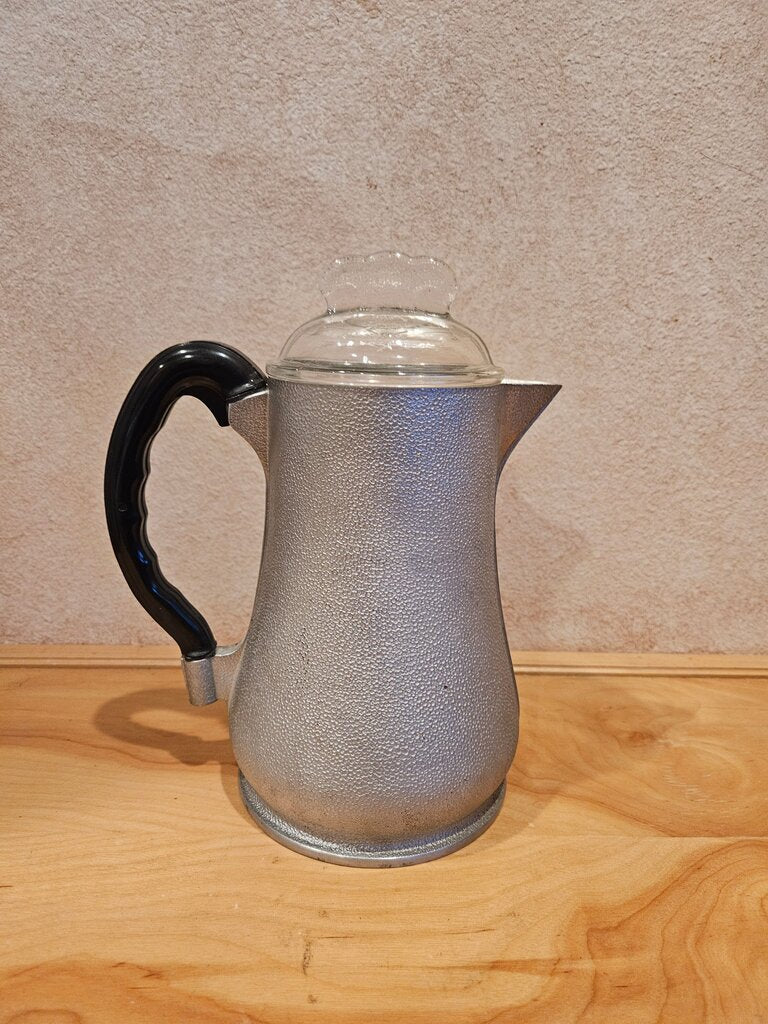 Vintage Guardian Service Hammered Aluminum Coffee Pot Water Pitcher 2 Quarts USA Percolator