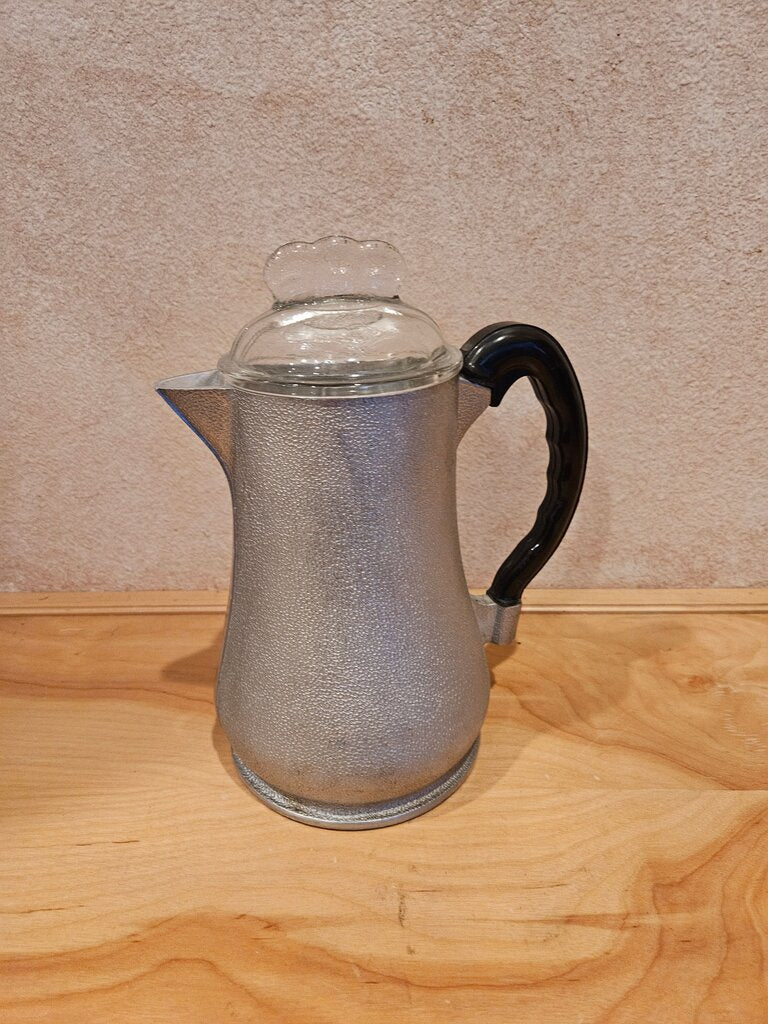 Vintage Guardian Service Hammered Aluminum Coffee Pot Water Pitcher 2 Quarts USA Percolator