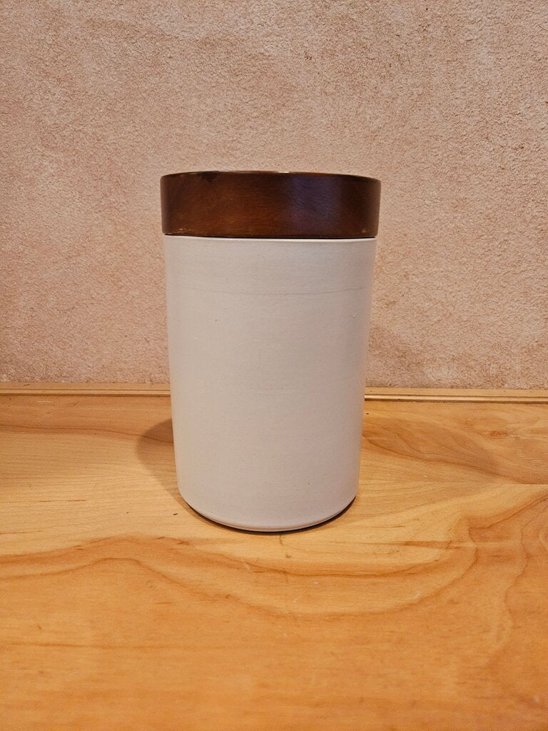 Ceramic and Wood Storage Container