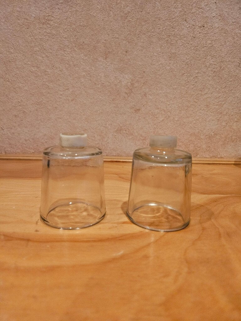 pair of Cloche/Glass Candle Holders Set of 2