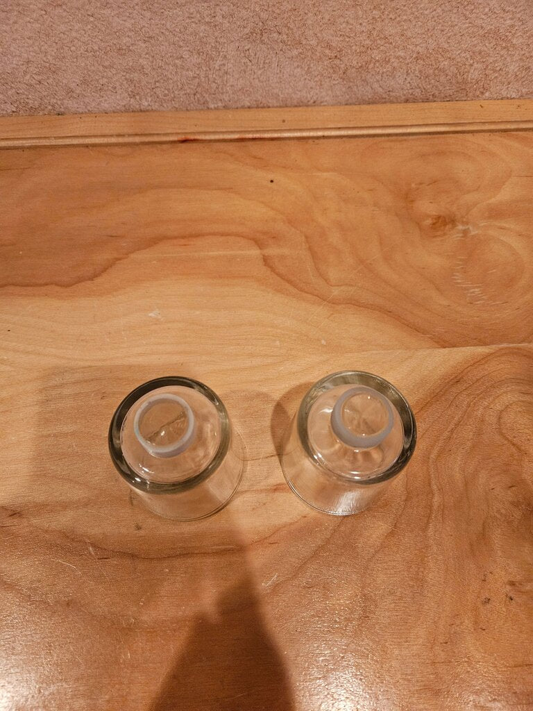 pair of Cloche/Glass Candle Holders Set of 2