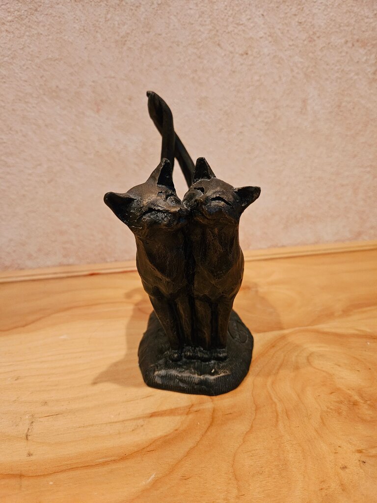 Paul Jenkins Cats Two Is Company Collectible Bronze Plaster Statue