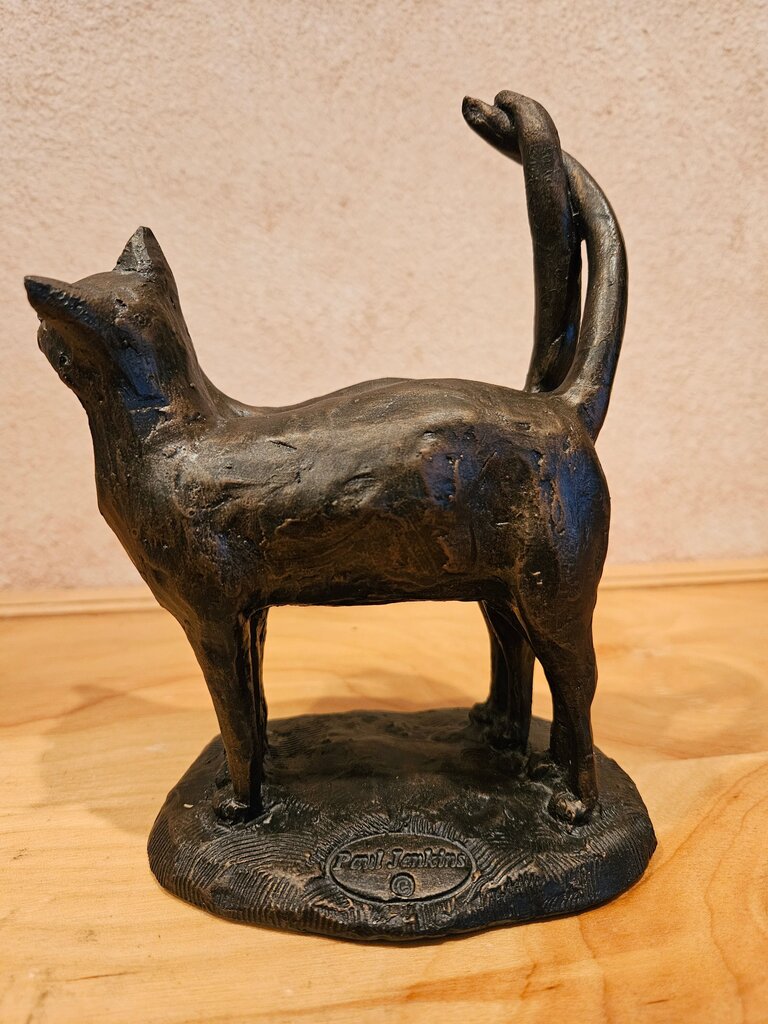 Paul Jenkins Cats Two Is Company Collectible Bronze Plaster Statue