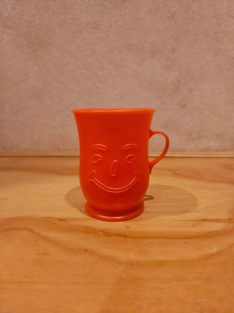 Kool Aid Man Cup Red Vintage Kraft 1984 smiley face set of 6