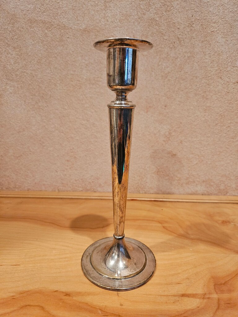 Pair of Vintage Pairpoint Mid Century silver colored Candlestick